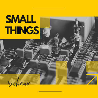 Record cover: small people hanging out inside a computer amongst the cicuit boards and chips.
