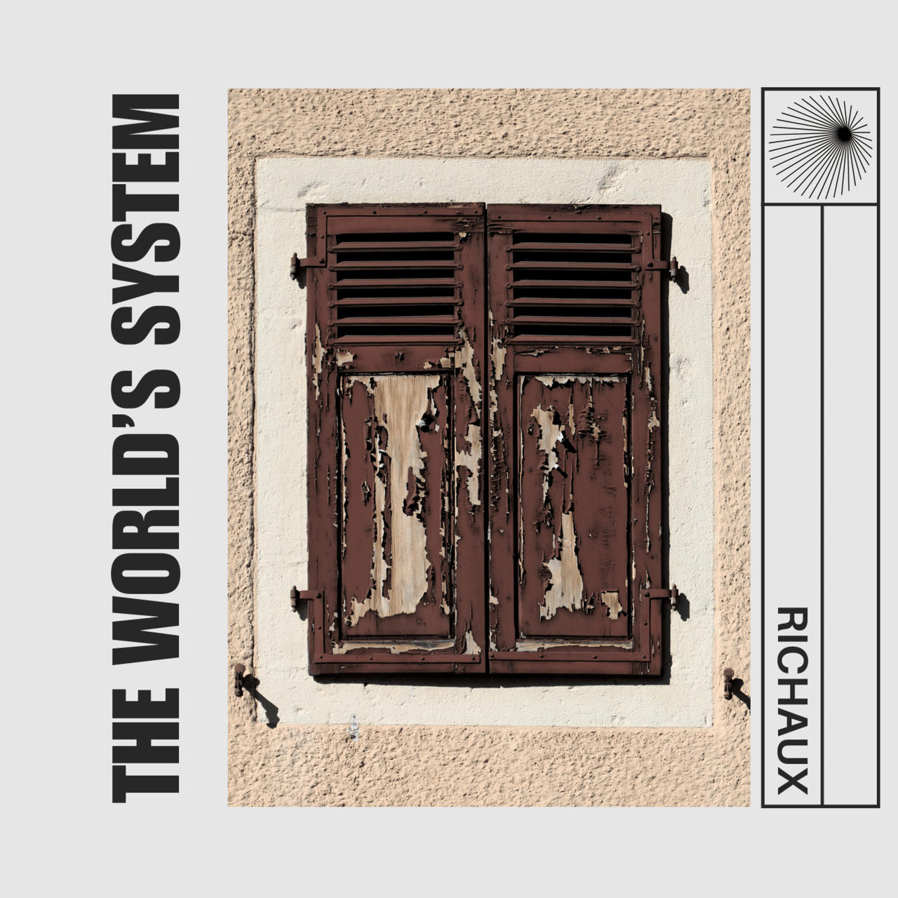 Shabby wooden window shutters